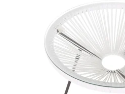 Discount Beliani ACAPULCO II Rattan sintetico (PE) Bianco Bianco Nero