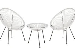 Discount Beliani ACAPULCO II Rattan sintetico (PE) Bianco Bianco Nero