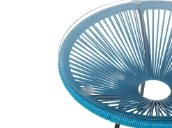 Outlet Beliani ACAPULCO II Rattan sintetico (PE) Blu Blu Nero