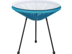 Outlet Beliani ACAPULCO II Rattan sintetico (PE) Blu Blu Nero