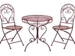 Outlet Beliani ALBINIA Metallo Bordeaux Rosso