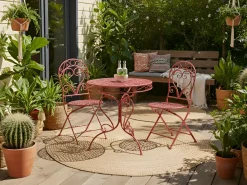 Outlet Beliani ALBINIA Metallo Bordeaux Rosso