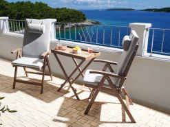 Discount Beliani AMANTEA PREMIUM Legno d'acacia Grigio chiaro Marrone Grigio
