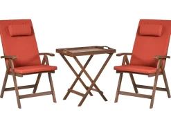 Clearance Beliani AMANTEA PREMIUM Legno d'acacia Rosso Rosso Marrone