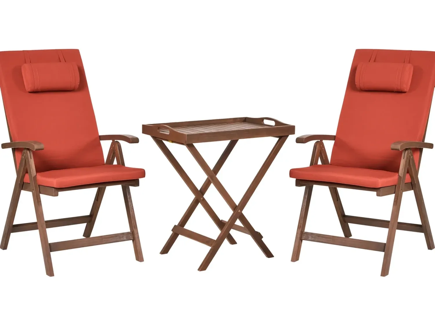 Clearance Beliani AMANTEA PREMIUM Legno d'acacia Rosso Rosso Marrone