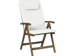 Beliani AMANTEA PREMIUM Legno d'acacia Bianco sporco Bianco Marrone