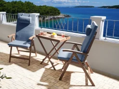 Online Beliani AMANTEA PREMIUM Legno d'acacia Blu Blu Marrone