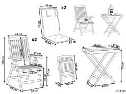 Online Beliani AMANTEA PREMIUM Legno d'acacia Blu Blu Marrone
