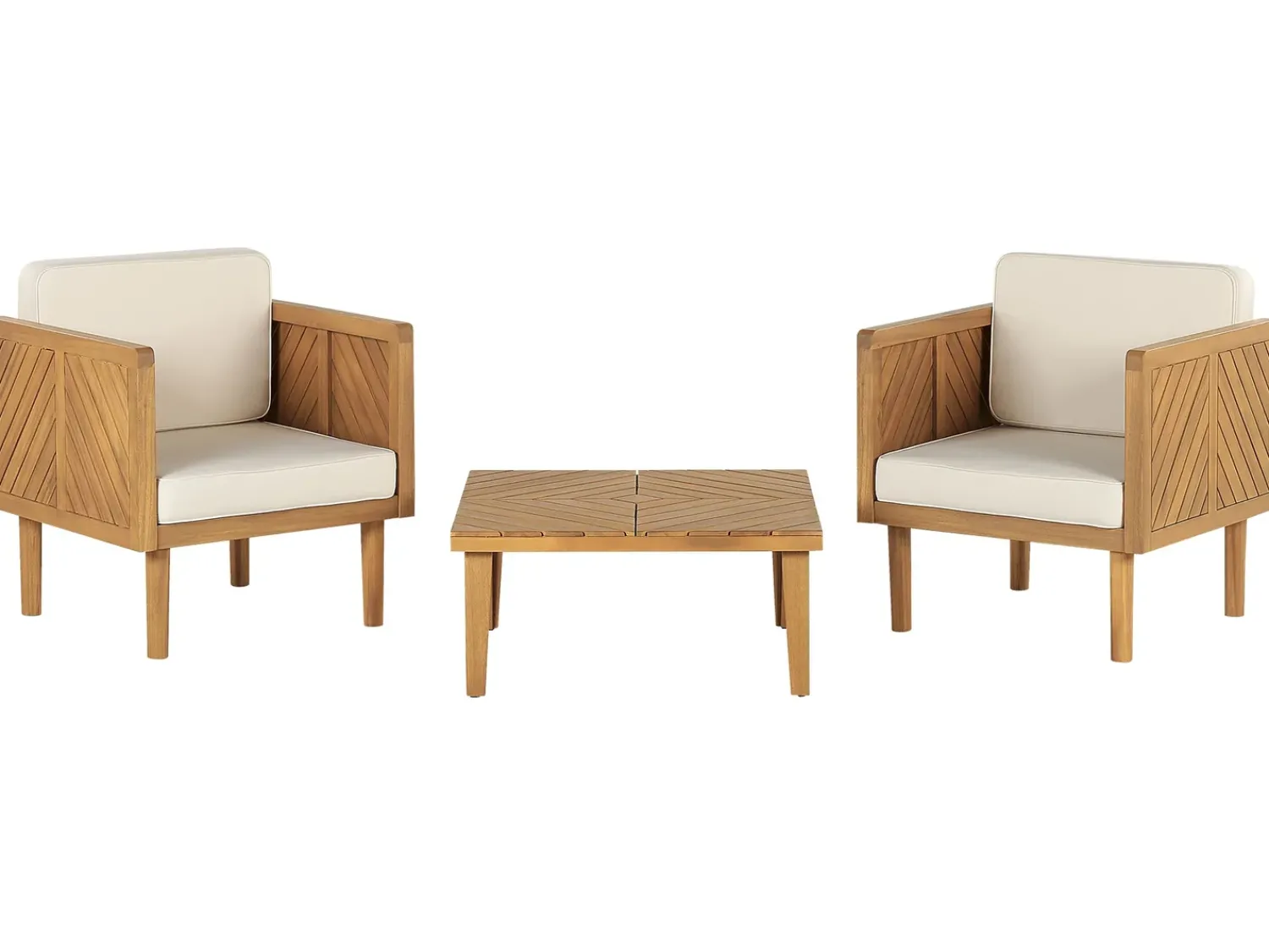Online Beliani con cuscini BARATTI Legno d'acacia Marrone Beige Marrone