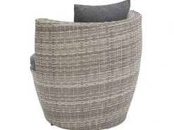 Hot Beliani Set bistrot con cuscini CAPRI Rattan sintetico (PE) Grigio