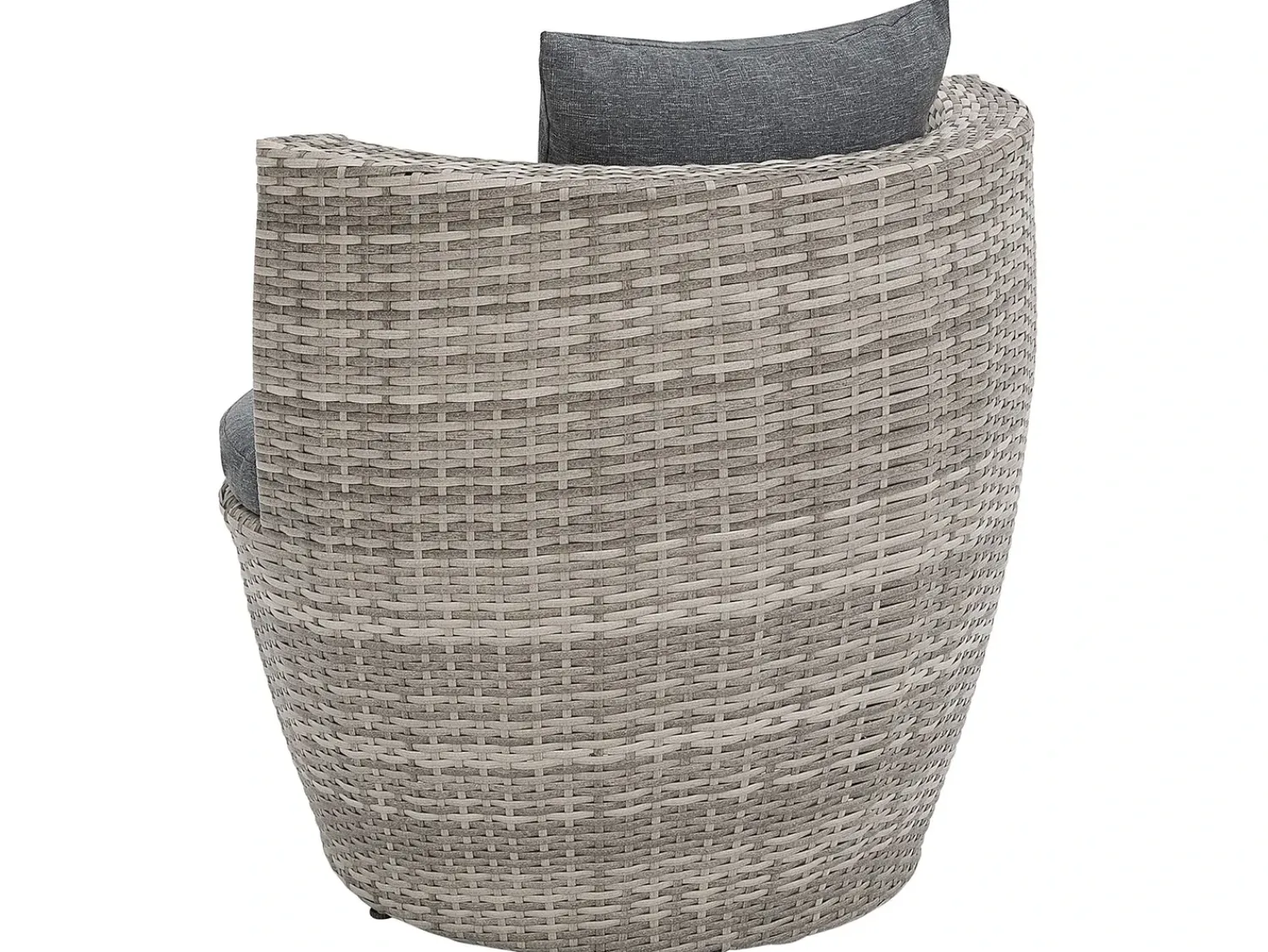 Hot Beliani Set bistrot con cuscini CAPRI Rattan sintetico (PE) Grigio