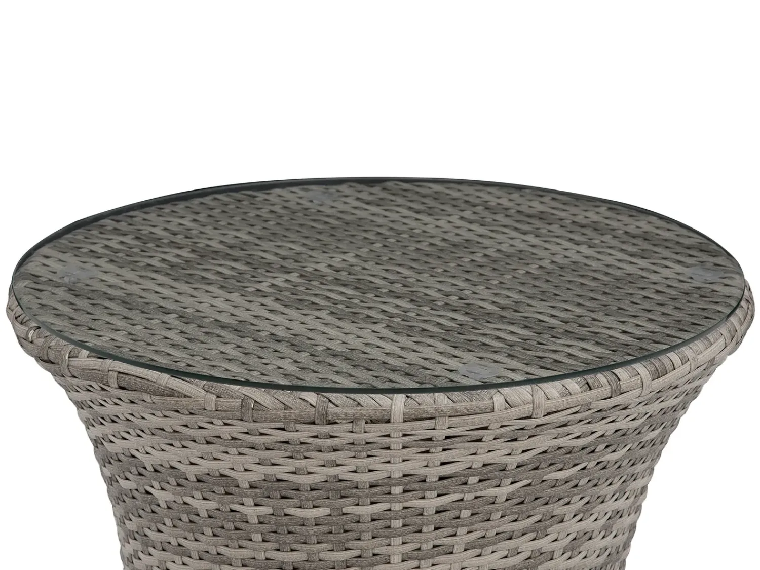 Hot Beliani Set bistrot con cuscini CAPRI Rattan sintetico (PE) Grigio