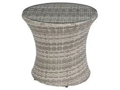Hot Beliani Set bistrot con cuscini CAPRI Rattan sintetico (PE) Grigio