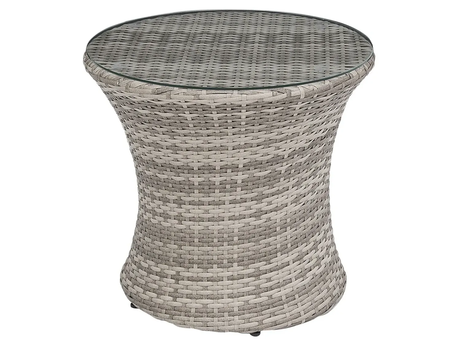 Hot Beliani Set bistrot con cuscini CAPRI Rattan sintetico (PE) Grigio
