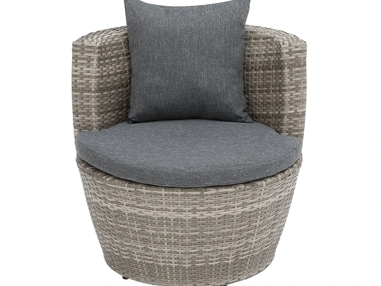 Hot Beliani Set bistrot con cuscini CAPRI Rattan sintetico (PE) Grigio