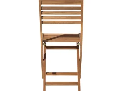 Beliani Set bistrot con cuscini FIJI Legno d'acacia Giallo Bianco Giallo Marrone