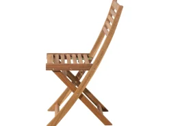 Beliani Set bistrot con cuscini FIJI Legno d'acacia Giallo Bianco Giallo Marrone