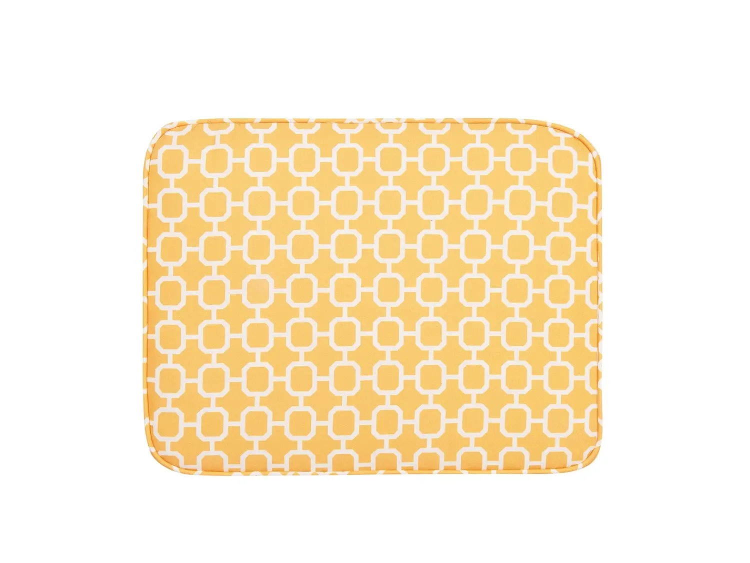 Beliani Set bistrot con cuscini FIJI Legno d'acacia Giallo Bianco Giallo Marrone