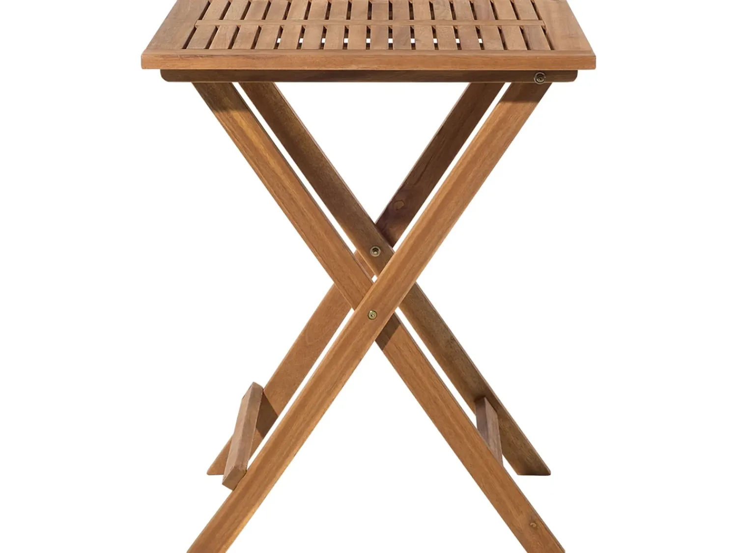 Beliani Set bistrot con cuscini FIJI Legno d'acacia Giallo Bianco Giallo Marrone