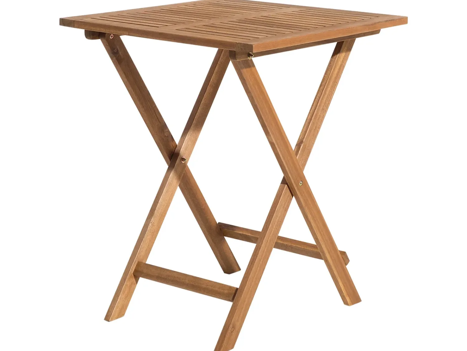 Beliani Set bistrot con cuscini FIJI Legno d'acacia Giallo Bianco Giallo Marrone