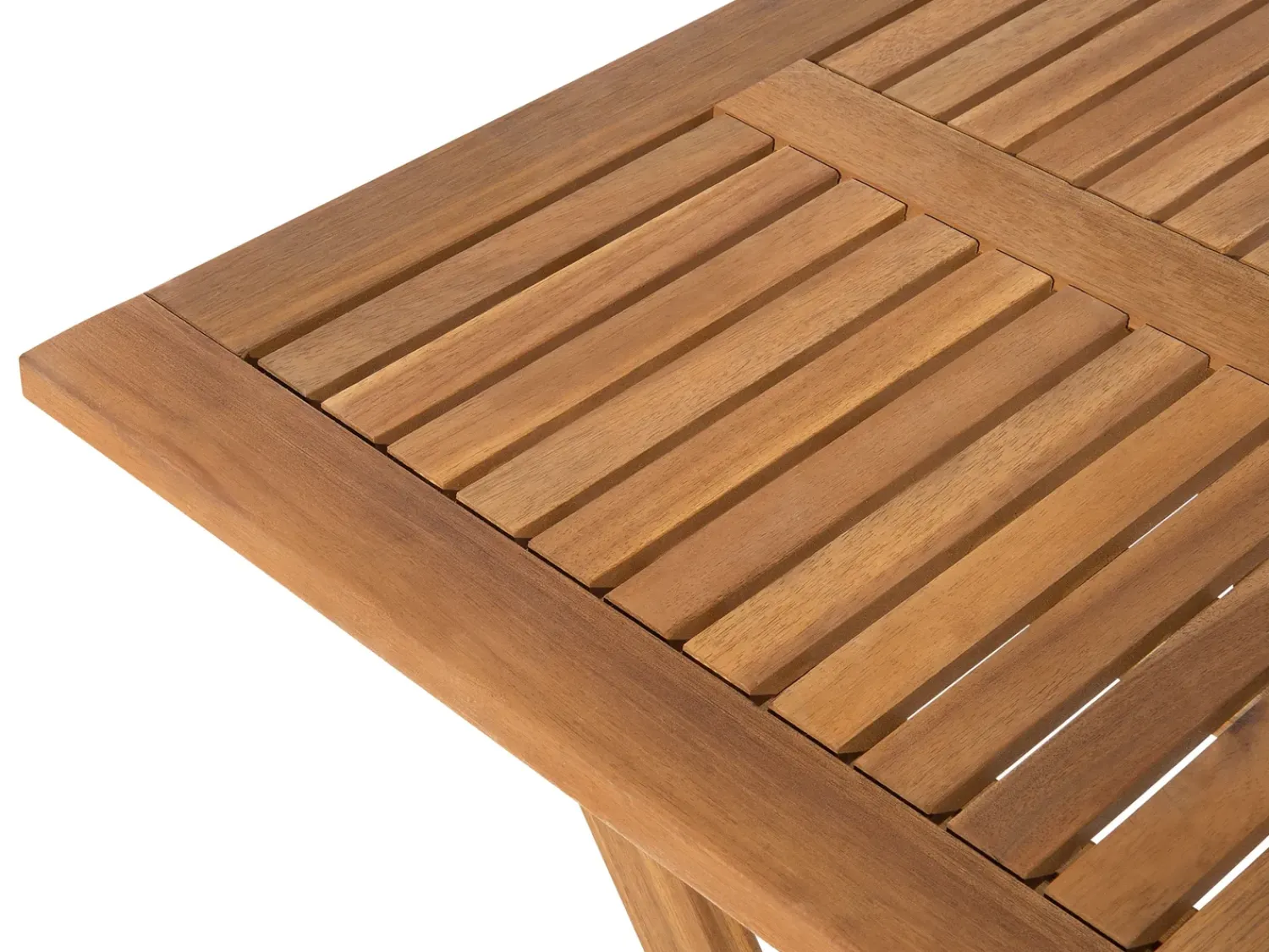 Beliani Set bistrot con cuscini FIJI Legno d'acacia Giallo Bianco Giallo Marrone