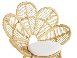 Discount Beliani Set bistrot con cuscini FLORENTINE / LIMNI Rattan Beige Beige Beige Naturale