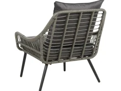 Online Beliani Set bistrot con cuscini LAURETO Rattan sintetico (PE) Grigio