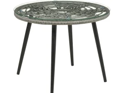Online Beliani Set bistrot con cuscini LAURETO Rattan sintetico (PE) Grigio