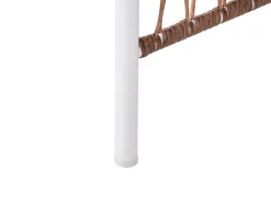 Hot Beliani Set bistrot con cuscini LEVICO Metallo Bianco Bianco Marrone