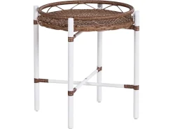 Hot Beliani Set bistrot con cuscini LEVICO Metallo Bianco Bianco Marrone