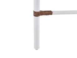 Hot Beliani Set bistrot con cuscini LEVICO Metallo Bianco Bianco Marrone