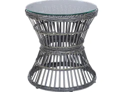 Outlet Beliani Set bistrot con cuscini MESYNA Rattan sintetico (PE) Tortora Beige Grigio