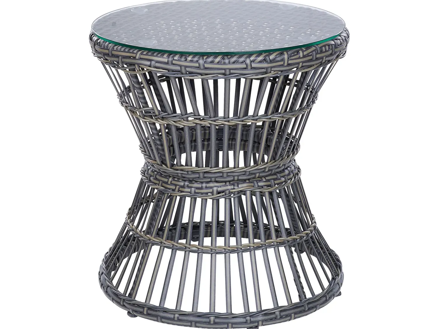 Outlet Beliani Set bistrot con cuscini MESYNA Rattan sintetico (PE) Tortora Beige Grigio