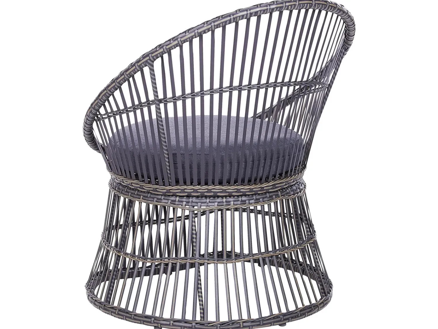 Outlet Beliani Set bistrot con cuscini MESYNA Rattan sintetico (PE) Tortora Beige Grigio
