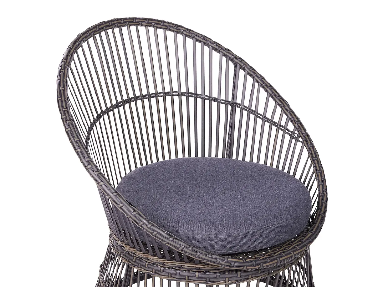 Outlet Beliani Set bistrot con cuscini MESYNA Rattan sintetico (PE) Tortora Beige Grigio
