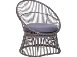 Outlet Beliani Set bistrot con cuscini MESYNA Rattan sintetico (PE) Tortora Beige Grigio