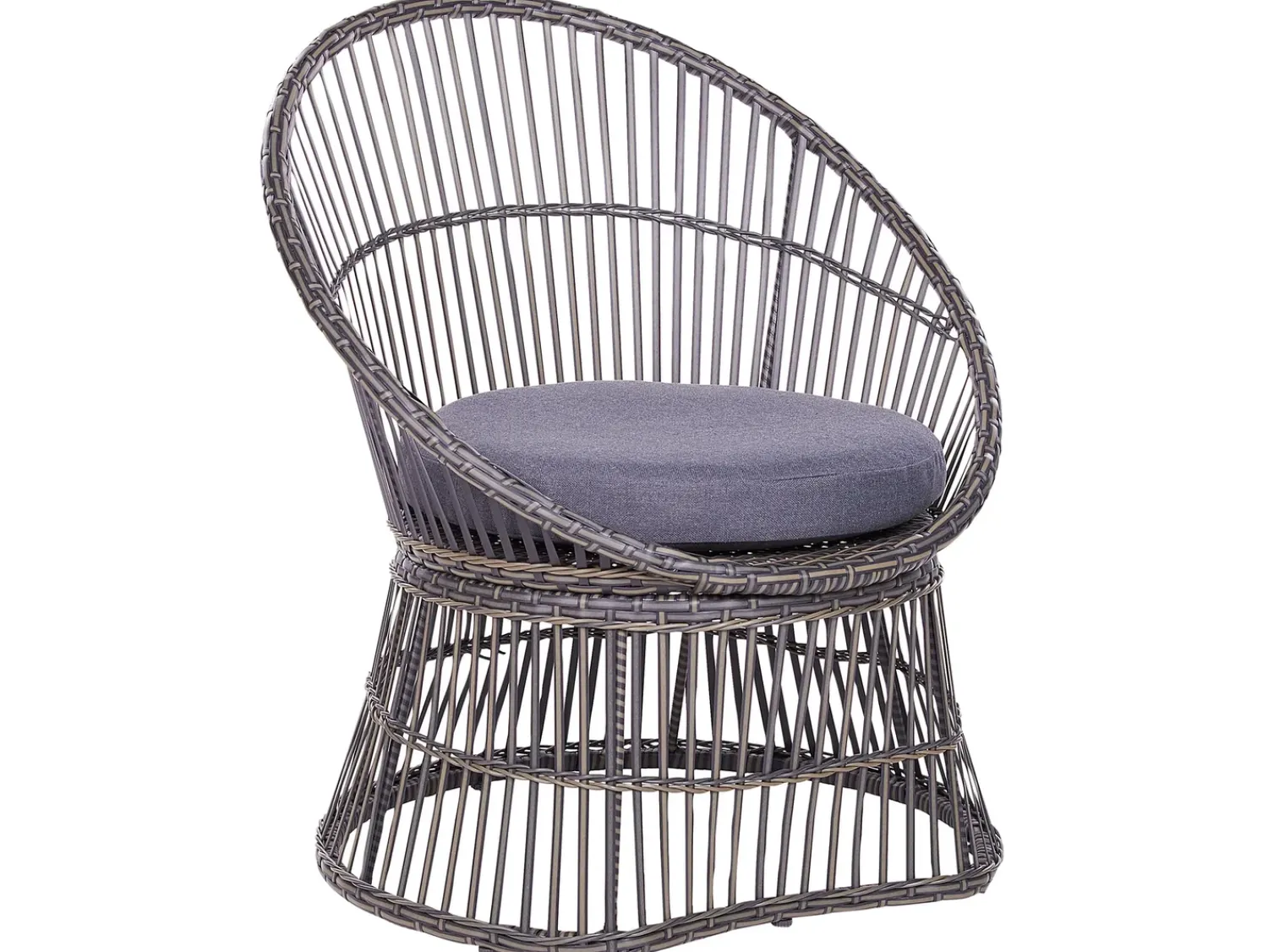 Outlet Beliani Set bistrot con cuscini MESYNA Rattan sintetico (PE) Tortora Beige Grigio