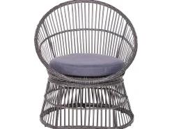 Outlet Beliani Set bistrot con cuscini MESYNA Rattan sintetico (PE) Tortora Beige Grigio