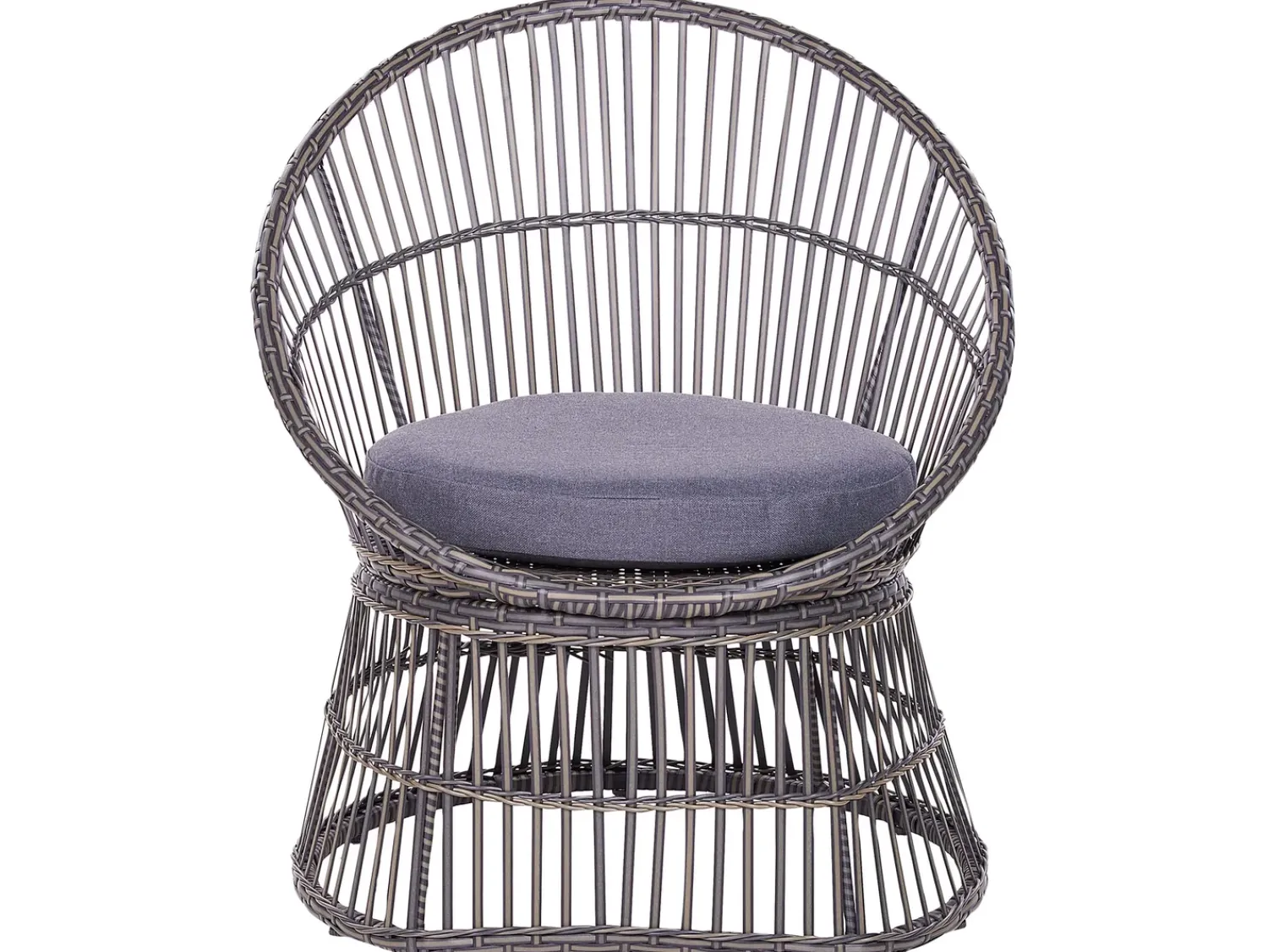Outlet Beliani Set bistrot con cuscini MESYNA Rattan sintetico (PE) Tortora Beige Grigio