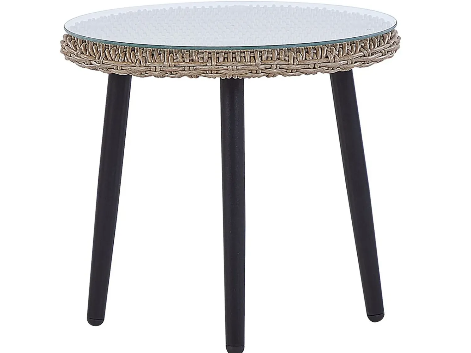 Best Beliani Set bistrot con cuscini ORTIGIA Rattan sintetico (PE) Beige chiaro Beige Beige Naturale Nero