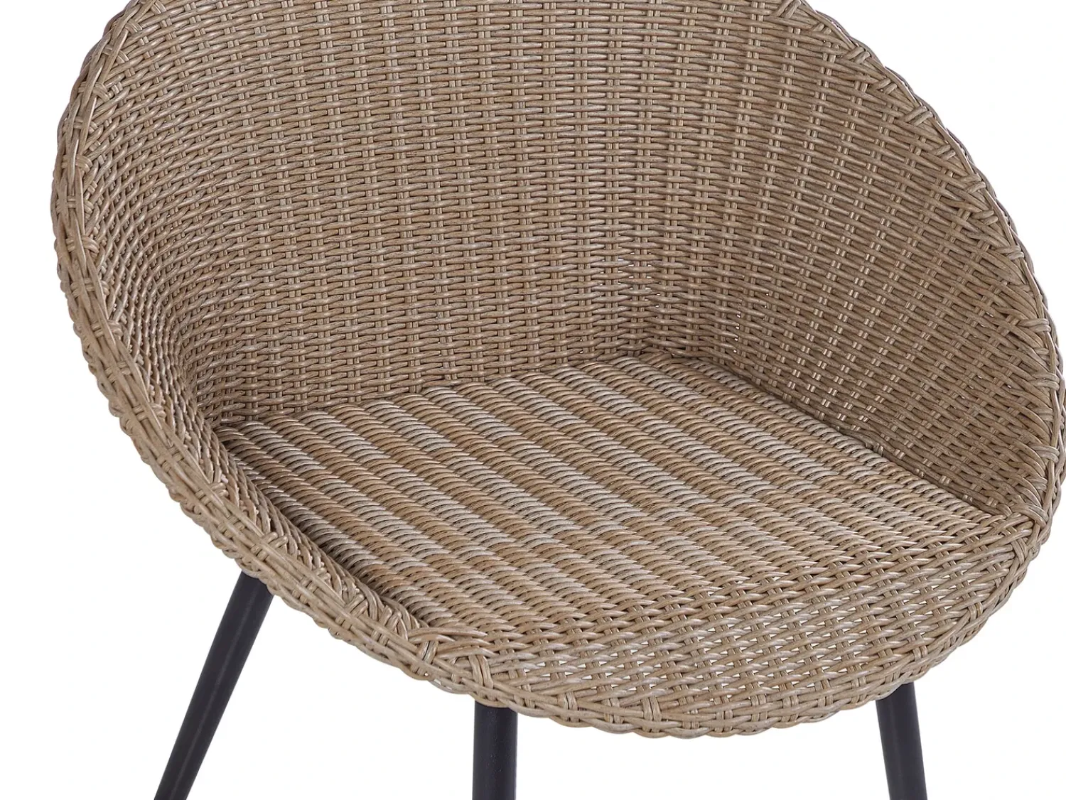 Best Beliani Set bistrot con cuscini ORTIGIA Rattan sintetico (PE) Beige chiaro Beige Beige Naturale Nero