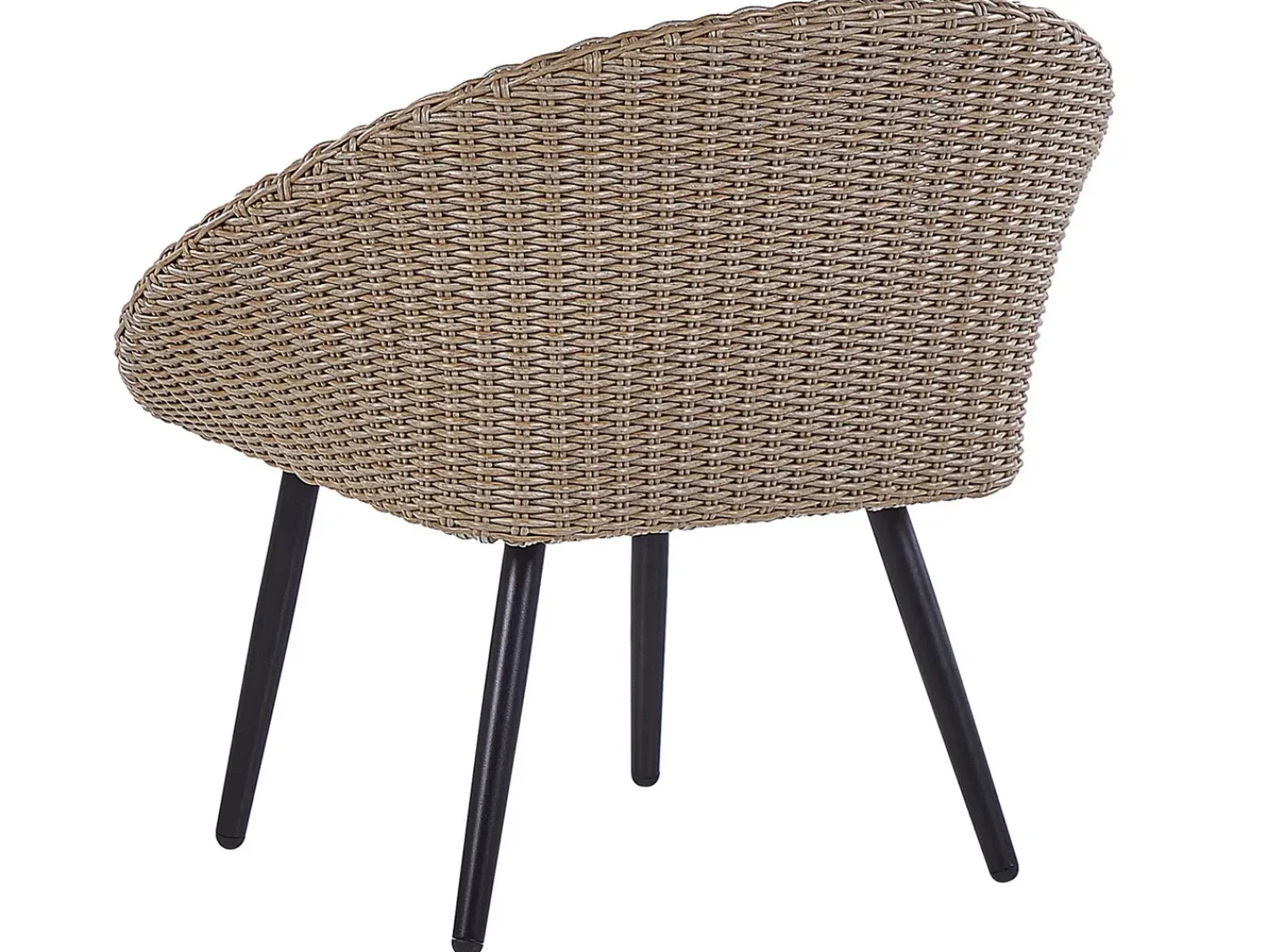 Best Beliani Set bistrot con cuscini ORTIGIA Rattan sintetico (PE) Beige chiaro Beige Beige Naturale Nero