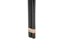Sale Beliani Set bistrot con cuscini PECORINI Rattan Nero Bianco Marrone Nero