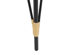 Beliani Set bistrot con cuscini PELLARO Rattan sintetico (PE) Nero Beige Naturale Nero