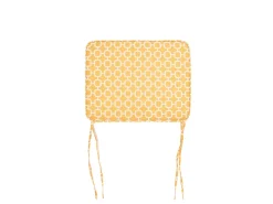 Outlet Beliani Set bistrot con cuscini Pieghevole FIJI Legno d'acacia Bianco Bianco Giallo