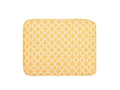 Outlet Beliani Set bistrot con cuscini Pieghevole FIJI Legno d'acacia Bianco Bianco Giallo