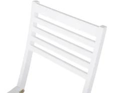 Outlet Beliani Set bistrot con cuscini Pieghevole FIJI Legno d'acacia Bianco Bianco Giallo