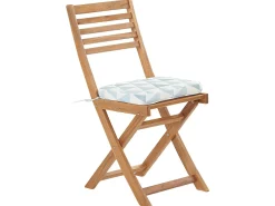Best Beliani Set bistrot con cuscini Pieghevole FIJI Legno d'acacia Blu Bianco Blu Marrone