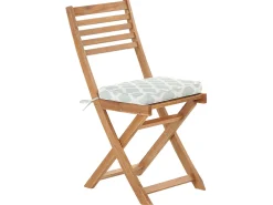 Best Beliani Set bistrot con cuscini Pieghevole FIJI Legno d'acacia Verde menta Bianco Verde Marrone