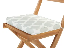 Best Beliani Set bistrot con cuscini Pieghevole FIJI Legno d'acacia Verde menta Bianco Verde Marrone